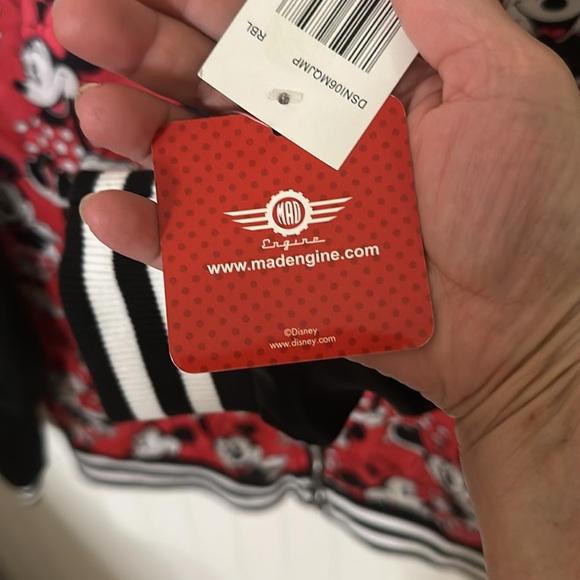 New! Disney Minnie Mouse Zip Up Lightweight Jacket sz XL (16) - Picture 10 of 12